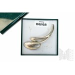 Designová brož ve vzdušném tvaru - 925 stříbro