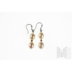 Earrings with Cultured Freshwater Pearls - 925 Silver
