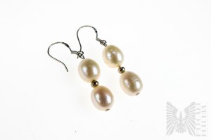 Boucles d'oreilles avec perles d'eau douce de culture - Argent 925