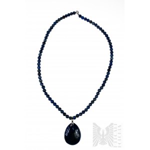 Necklace with Natural Lapis Lazuli Stones - 925 Silver