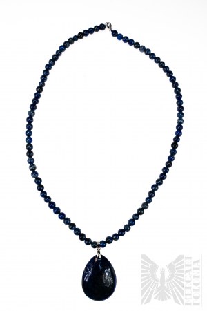 Necklace with Natural Lapis Lazuli Stones - 925 Silver