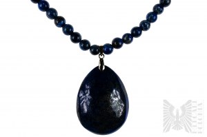 Necklace with Natural Lapis Lazuli Stones - 925 Silver