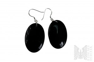 Earrings with Natural Onyxes - 925 Silver
