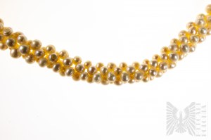 Náhrdelník z přírodních sladkovodních perel, hmotnost výrobku 53,94 gramů, délka 45 cm