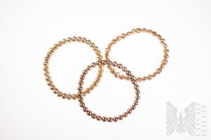 Jeu de trois bracelets avec perles d'eau douce de culture - argent 925