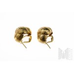 Gold Earrings with Vegetable Round Forms - 585/14K Gold