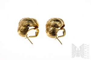 Boucles d'oreilles en or avec formes rondes végétales - Or 585/14K