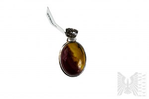 Pendant with Natural Brown Common Opal, 925 Silver