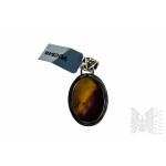 Pendant with Natural Brown Common Opal, 925 Silver