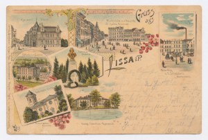 Leszno - Market Square, post office ca. 1900 (401)
