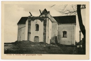 Hołoby (Kresy) - kościół z wysadzoną wieżą (870)