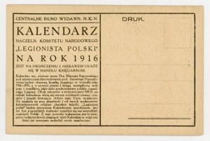 Patriotic postcard - Polish Legionary Calendar (1246)