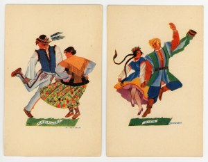 Stryjeńska, Danze polacche - set di 6 cartoline (1311)