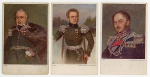 Généraux polonais - set de 3 cartes postales (1314)