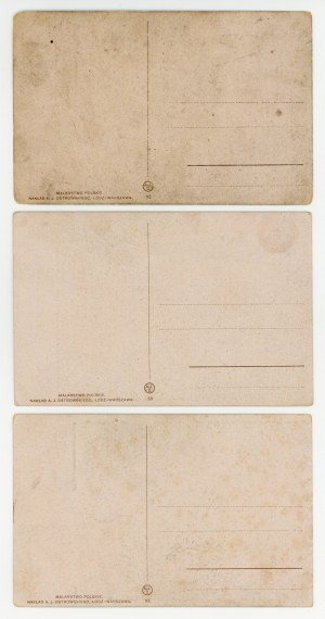Généraux polonais - set de 3 cartes postales (1314)