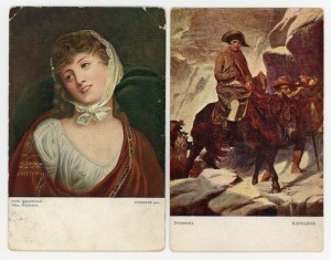Madame Valewska and Napoleon - reproductions of images on postcards (1316)
