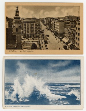 Gdynia and the Baltic - two postcards (1318)