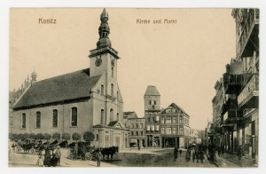 Chojnice - kostel a náměstí (1680)