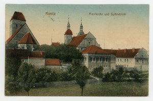 Chojnice - kostel a gymnázium (1682)