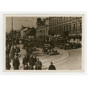 Warszawa - skrzyżowanie ul. Marszałkowskiej z Al. Jerozolimskimi. Wyd. Atlas 1938 (1566)