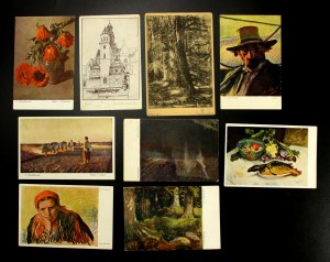 Set of Polish art postcards (9 pcs.) (3001)