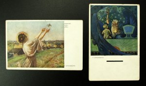 Set of Polish art postcards (18 pcs.) (3002)