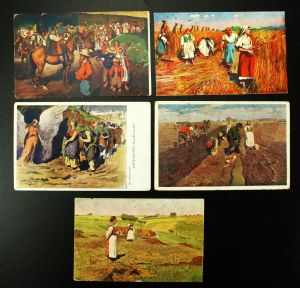 Set of Polish art postcards (5 pcs.) (3003)