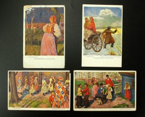 Set of Polish art postcards (4 pcs.) (3004)