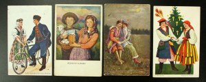 Set of Polish Christmas postcards (4 pcs.) (3009)