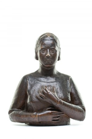 Magdalena Gross (1891 - 1948 ), Büste einer Frau mit Medaillon, 1925