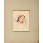 Aleksander AUGUSTYNOWICZ (1865-1944), Porträt einer Frau mit Kopftuch (1892)