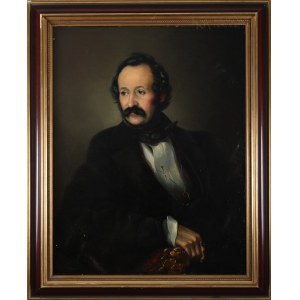 BORATYŃSKI (XIX w.), Portret mężczyzny ze szmaragdowym sygnetem