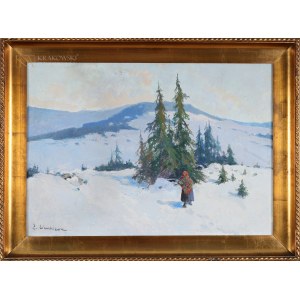 Edmund CIECZKIEWICZ (1872-1958), Dans les montagnes en hiver.