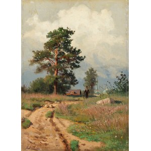 Efim VOLKOV (1844-1920), Walking along a dirt road.