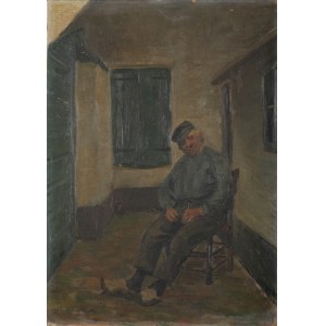 Mieczyslaw REYZNER (1861-1941), Old fisherman with a pipe (1913)