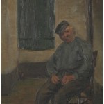 Mieczysław REYZNER (1861-1941), Alter Fischer mit einer Pfeife (1913)