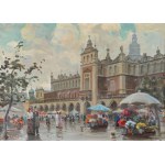 Władysław SERAFIN (1905-1988), La place du marché principal de Cracovie.