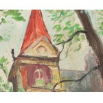 Witold ZACHAREWICZ (1929-1985), Paesaggio di Lanckorona - Chiesa della nascita di San Giovanni Battista.