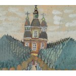 NIKIFOR Krynicki (1895-1968), Kostol medzi kopcami