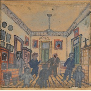 NIKIFOR Krynicki (1895-1968), Dans une villa Krynicka.