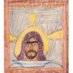 NIKIFOR Krynicki (1895-1968), Christ the flag.