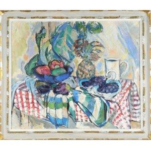 Teresa WALLIS-JONIAK (née en 1926), Nature morte à l'ananas.