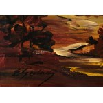 Eugeniusz GERLACH (né en 1941), Paysage d'automne.