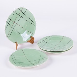Porcelain and Table Porcelite Works Chodzież, Dessert plates Iza. - 4 pieces, 1960s.