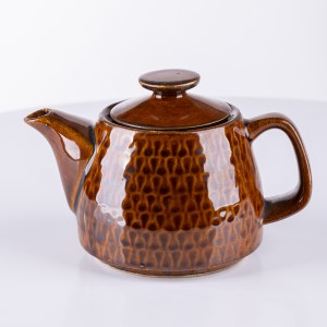 Mirostowicke Zakłady Ceramiczne, dizajn Adam Sadulski, čajník 54501 - bronz, 70. roky 20. storočia