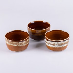 Mirostowickie Zakłady Ceramiczne, Set of three salad bowls, 1970s/80s.