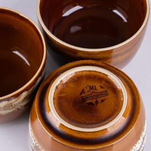 Mirostowickie Zakłady Ceramiczne, Set di tre insalatiere, anni 1970/80.