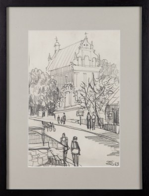 Donald SOLO (1919 - 2010), Parish Church in Kaziemirz Dolny, 1969