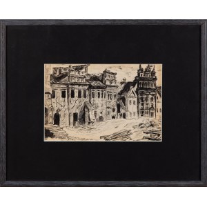 Künstler unbestimmt, Polnisch (20.-20. Jahrhundert), Mietshäuser am Marktplatz