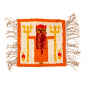 disegnato da Maria DOMAŃSKA (nata nel 1928), Kilim WODNIK, Cooperativa St. Wyspianski di RLiA a Cracovia